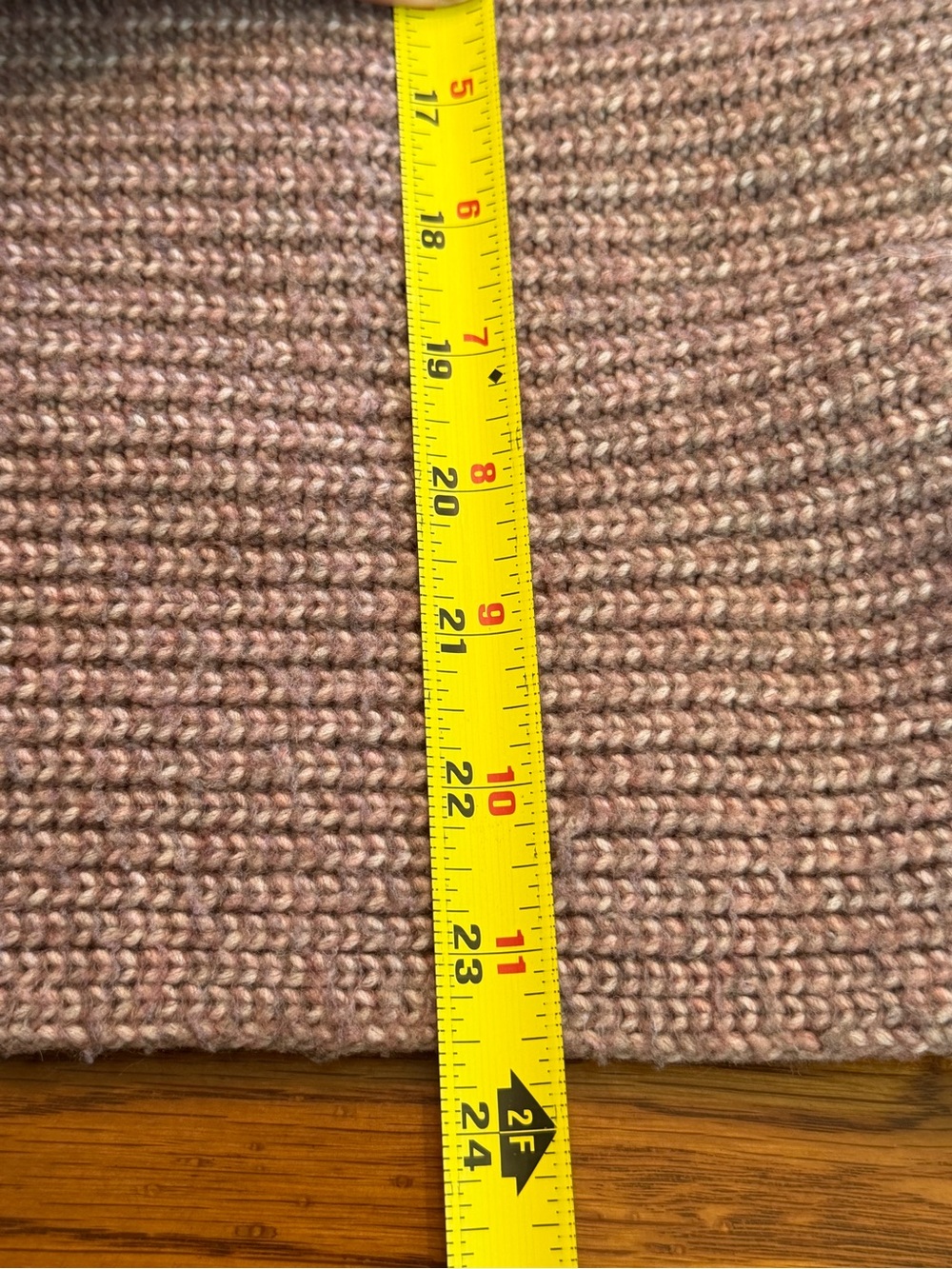 cupcakes & cashmere Mauve Ribbed Shawl-Collar Turtleneck Sweater, Size Large - Picture 6 of 7